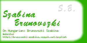 szabina brunovszki business card